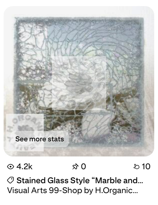 Stained Glass Style “Marble and ordinary stone”