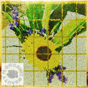 Stained Glass Style “Sunflower bouquet”